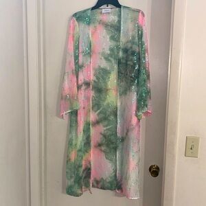 Adrienne sheer kimono